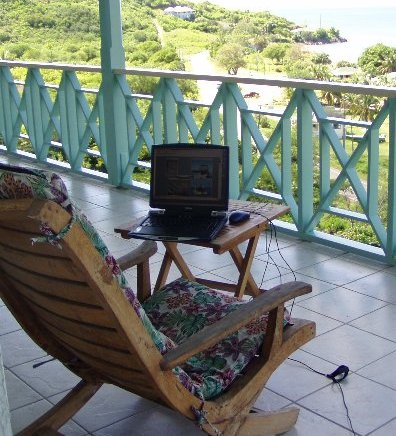 On the veranda